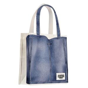 Jean Paul Gaultier Denim and White Tote